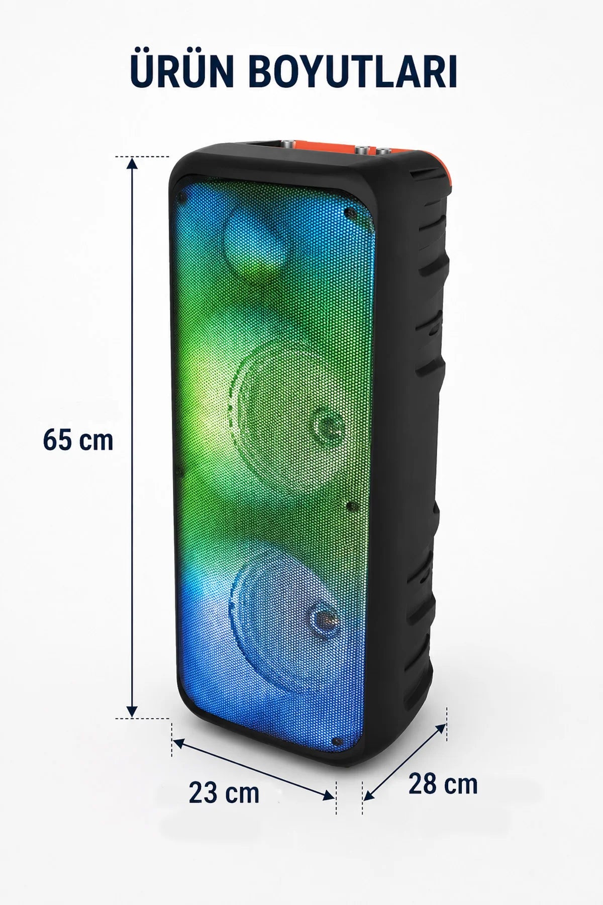 BLS-49 16W RGB Bluetooth Mikrofonlu Kumandalı Kareoke Kablosuz Hoparlör