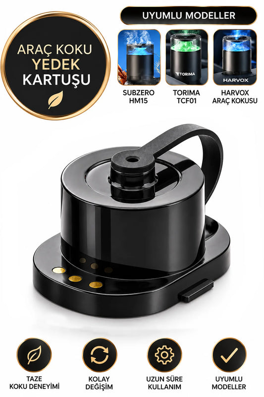 Yedek Koku Kartuşu Araç İçi Aroma Difüzörü EXENAR Subzero HM15 HARVOX Torima TCF-01 Uyumlu