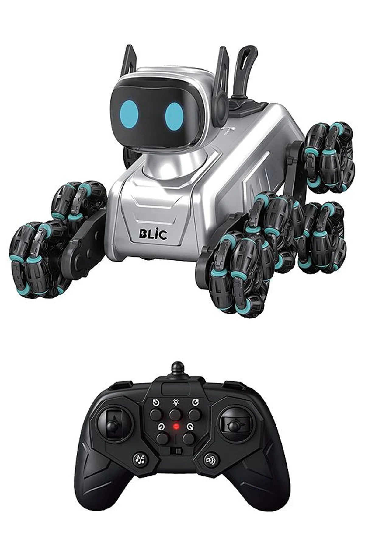 Akıllı AI Robot Köpek Kumandalı Ses Kontrollü Akrobatik Hareketli Işık Sesli Efektli Şarjlı Oyuncak