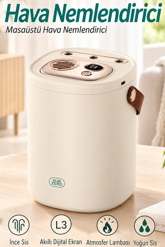 Şarjlı Ultrasonic Hava Nemlendirici Buhar Makinesi 1500ml Şarjlı Buhurdanlık