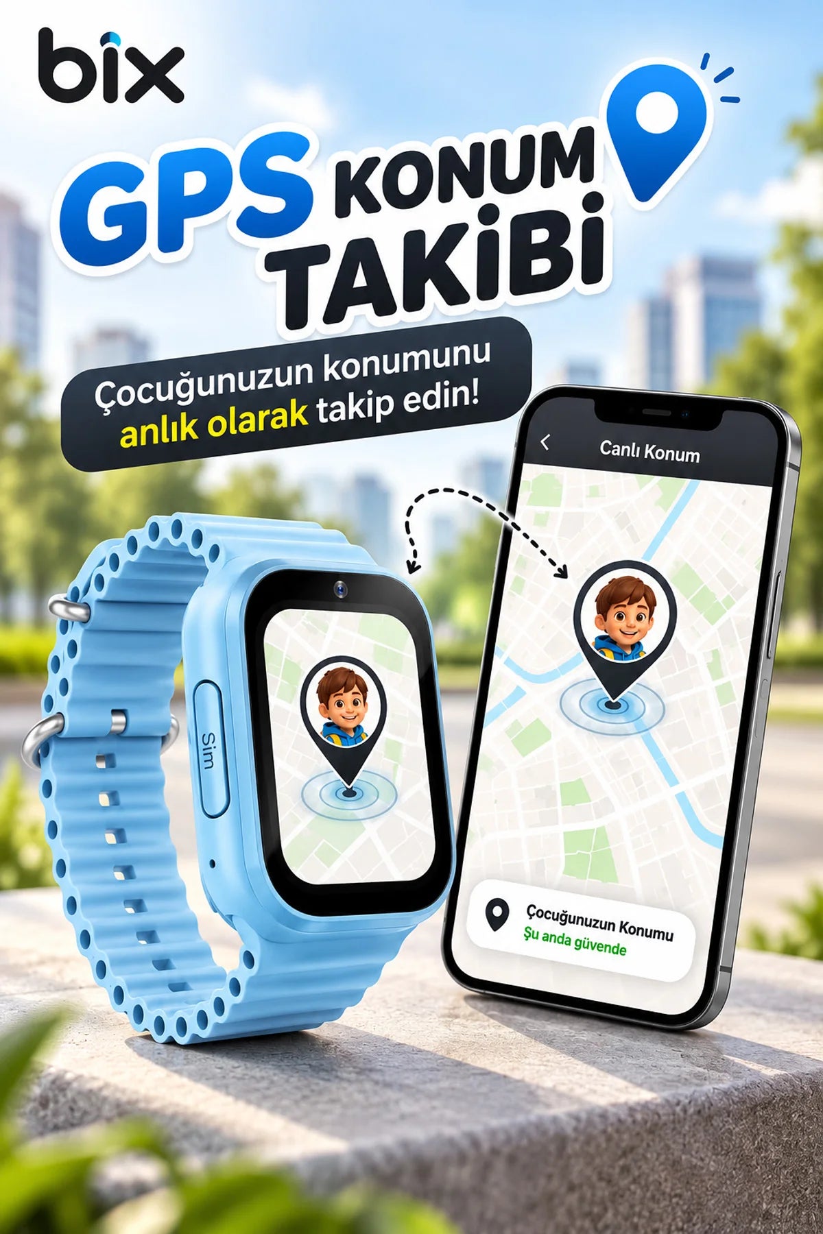Akıllı Çocuk  Saati 4G Sim Kartlı GPS Rota Takipli SOS Kameralı Görüntülü Konuşmalı Kız Erkek Saat