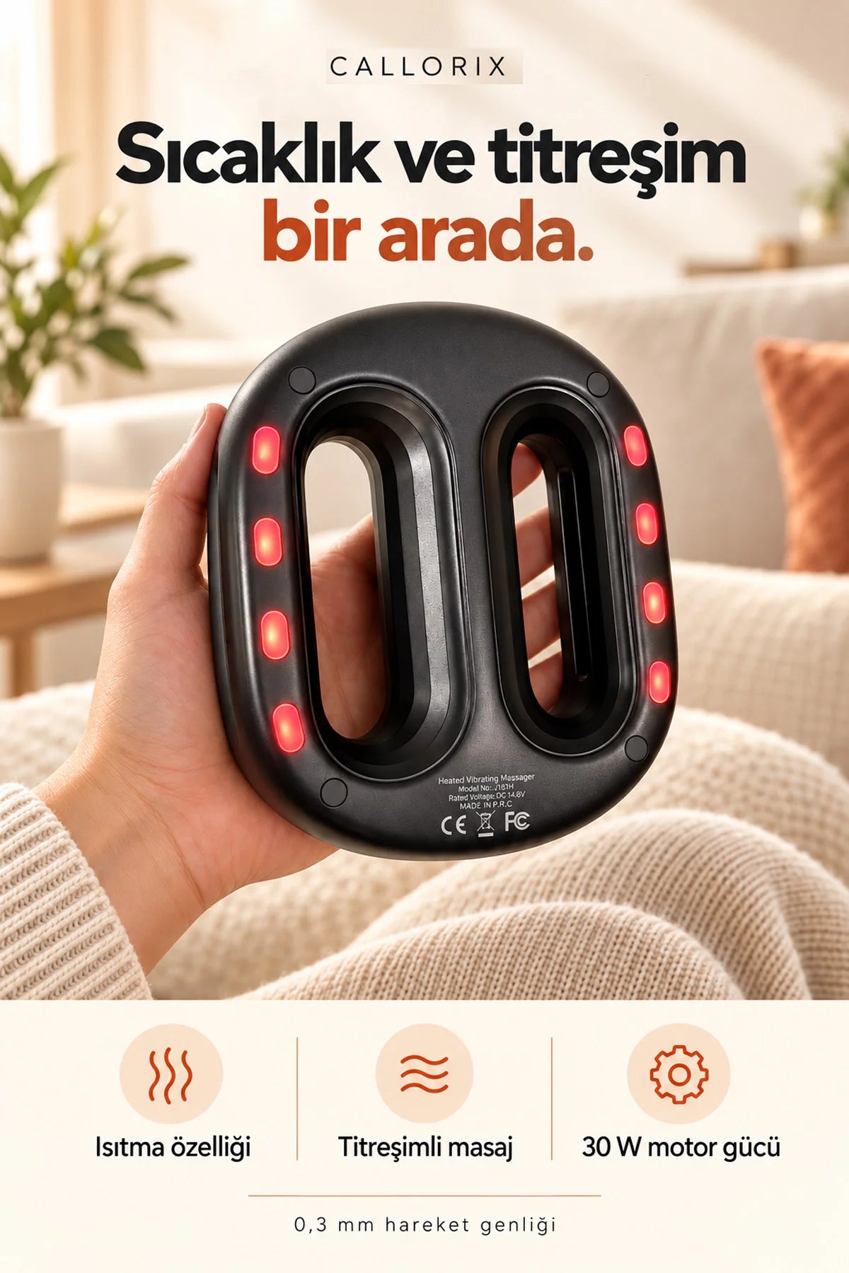 Isıtmalı Titreşimli Masaj Cihazı Sıkılaştırıcı Destekli Bel Karın Masaj Kemeri Karın Bel Sırt Vücut Masaj Aleti