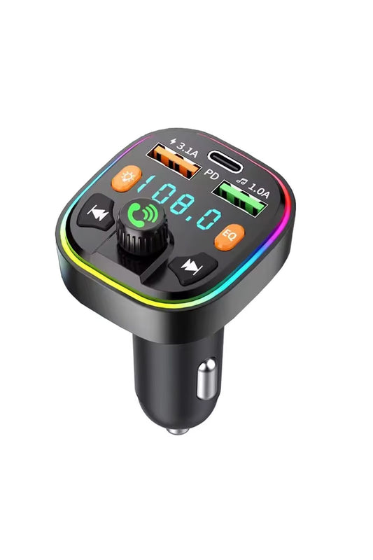 Bluetooth Araç Kiti Araç Fm Transmitter Şarj USB TypeC MP3 PD Flash Için Uygun Çakmaklık Giriş