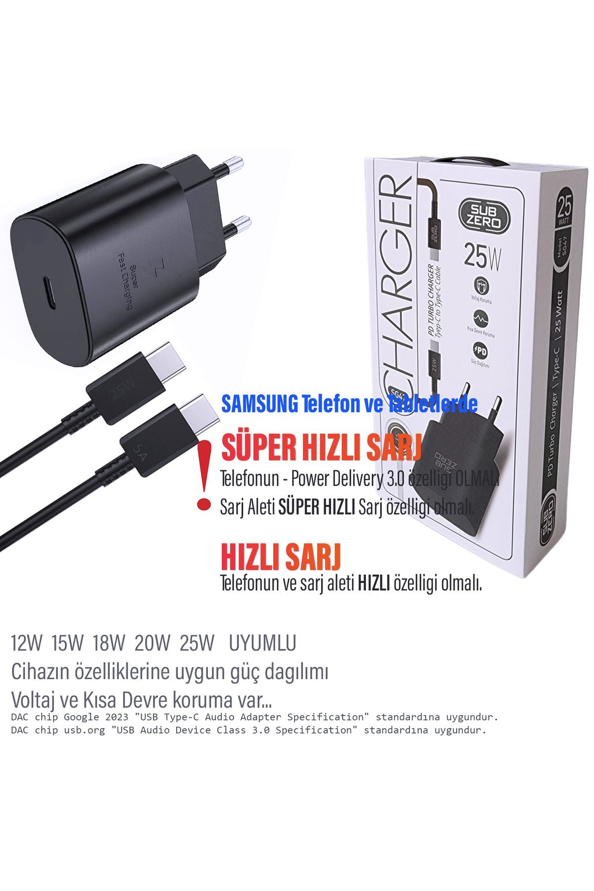 Samsung Galaxy S21 - Samsung S22 Uyumlu Şarj Aleti ve Kablosu 25W Hızlı Şarj Type-C - Görsel 6