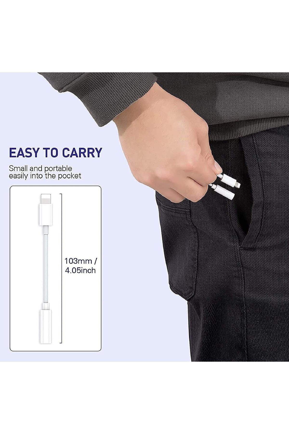 iPhone 14 Pro / Pro Max / Plus Uyumlu Lightning 3.5mm Kulaklık Dönüştürücü Çevirici Jack Aparat - Görsel 4