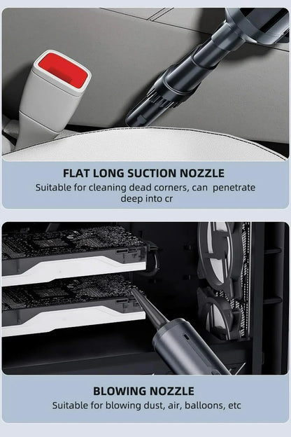 19000Pa Kablosuz Araç ve Ev İçi Şarjlı Süpürge Araba Süpürgesi Şarjlı El Süpürgesi 2600mAh - Görsel 3