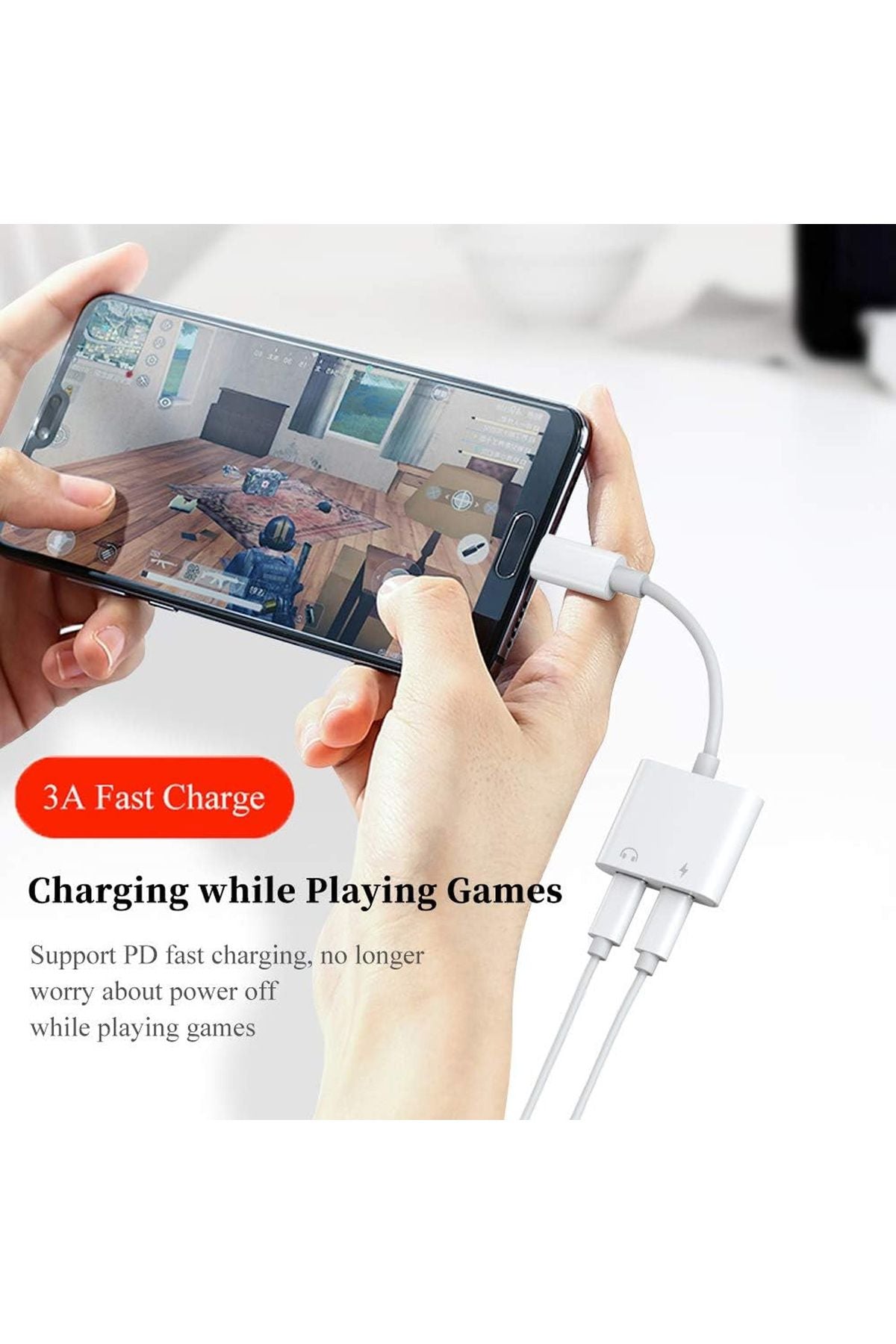 Usb-c To Type-c Kulaklık Ve Şarj Dönüştürücü Kablo Çevirici Usbc - Görsel 4