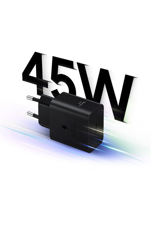45W Type C Süper Hızlı Şarj Aleti ve Kablosu EP-T4511XBEGWW (Samsung Türkiye Garantili) T4511X - Görsel 2