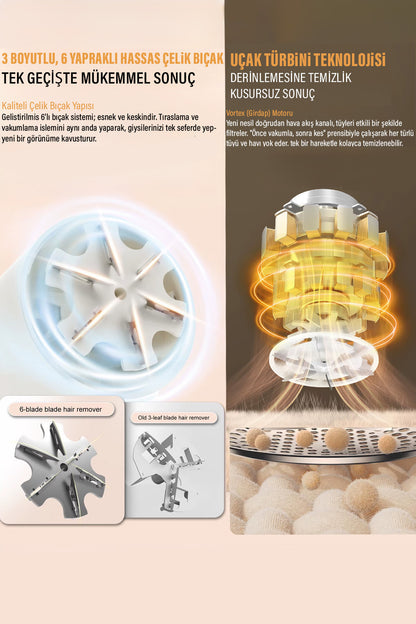 Şarjlı Tüy Toplama Tiftik Temizleme Makinesi Dijital Ekranlı 3 Kademe Kumaş Kazak Tiftik Temizleyici - Görsel 6