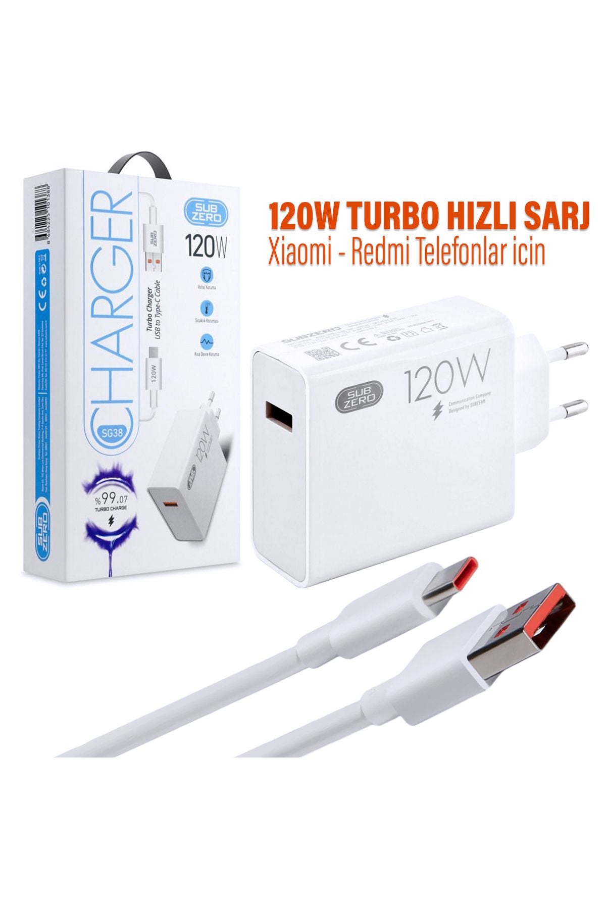 POCO F4 - POCO F4 GT Turbo Hızlı Şarj Aleti 120W Type-C HIZLI Şarj ve Kablosu - Görsel 2