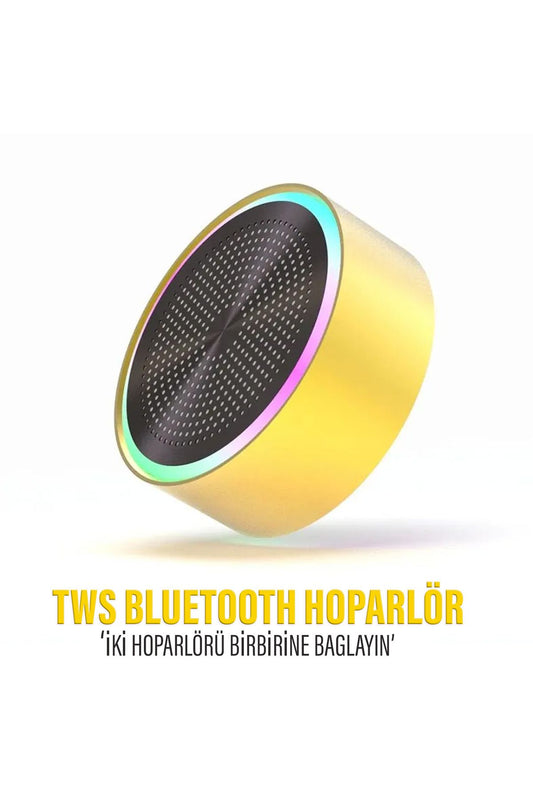 Mini Bluetooth Hoparlör Ses Bombası TWS Çift Hoparlör Bağlantısı