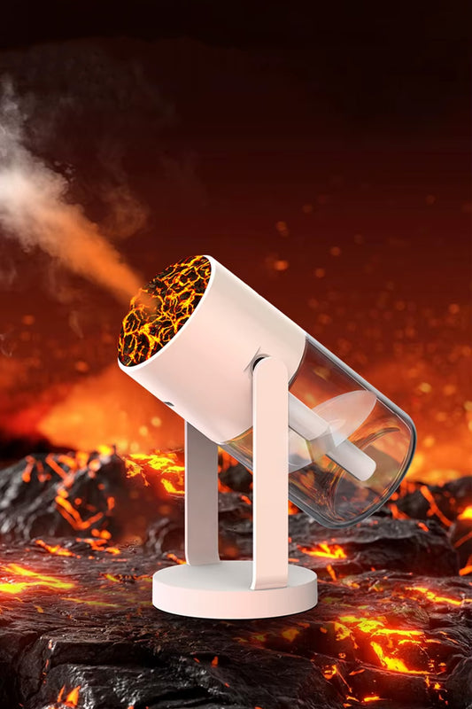 Volkanik Ultrasonik Hava Nemlendirici Led Işıklı Buhar Makinası Araç - Ev Aroma Difüzörü 280ml