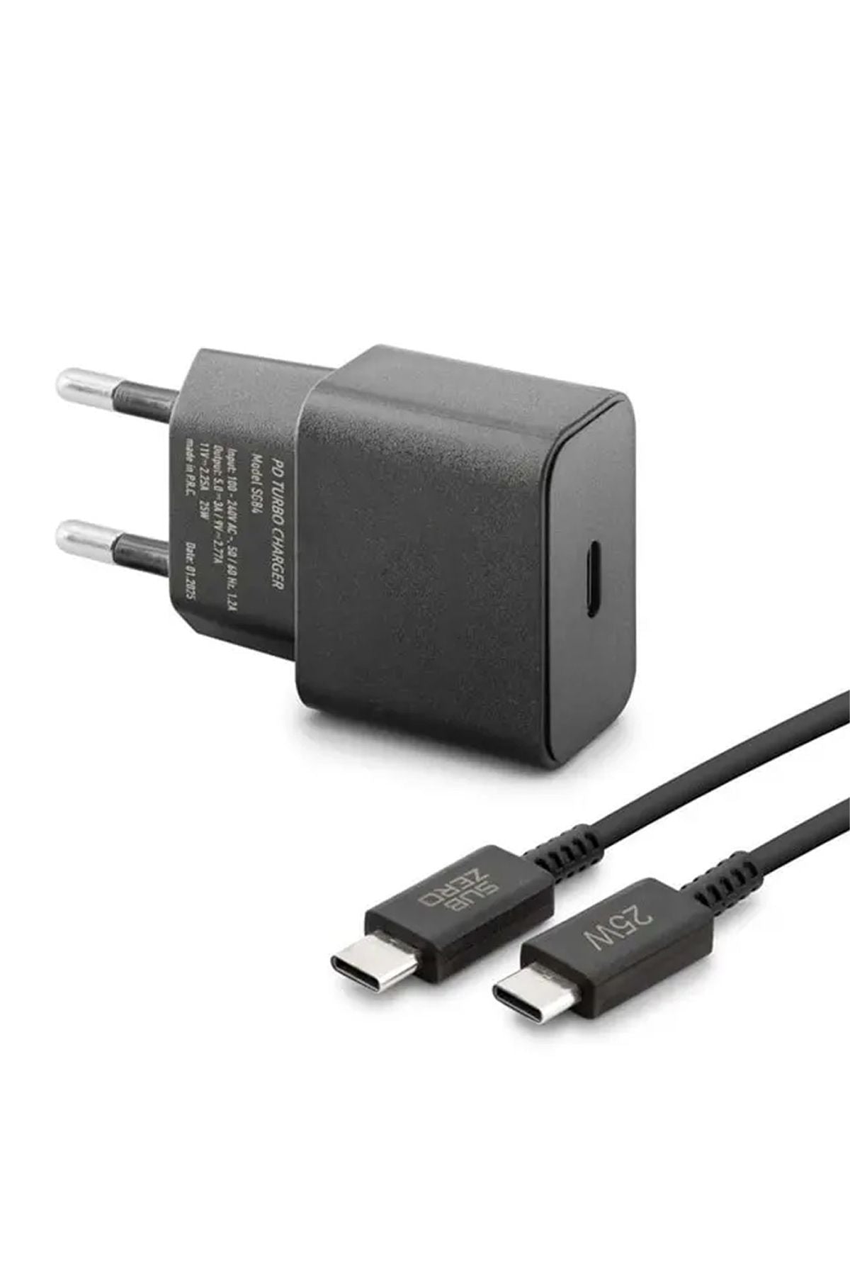 Samsung S20 - S20 FE Şarj Aleti Type-C 25W Süper Hızlı Şarj Cihazı ve 5A Kablo