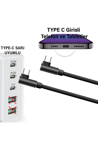 iPhone 15 - 16 - Pro - Pro Max - Plus Şarj Kablosu Uzun 3 metre Type C to Type C Hızlı Şarj Kablosu - Görsel 2