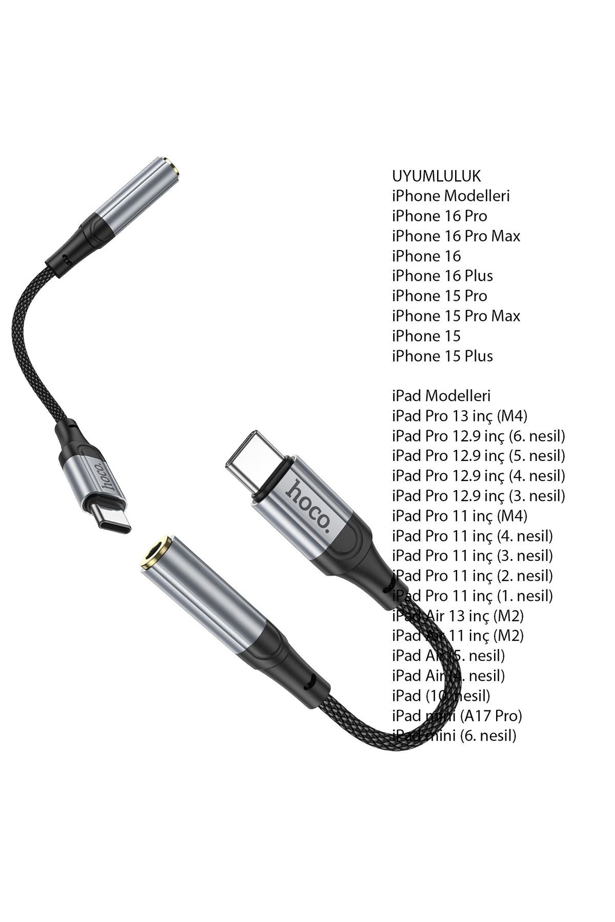 iPhone 16-16 PLUS-16 PRO- 16 PRO MAX Kulaklık Dönüştürücüsü Type-C Çevirici Aparat - Görsel 2