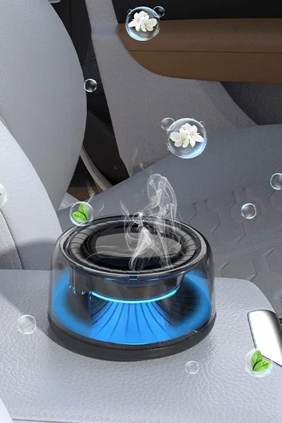 Otomatik Araç İçi Koku Makinesi Difüzörü Hava Nemlendirici Araç Parfümü Buharlı Şarjlı 800mah