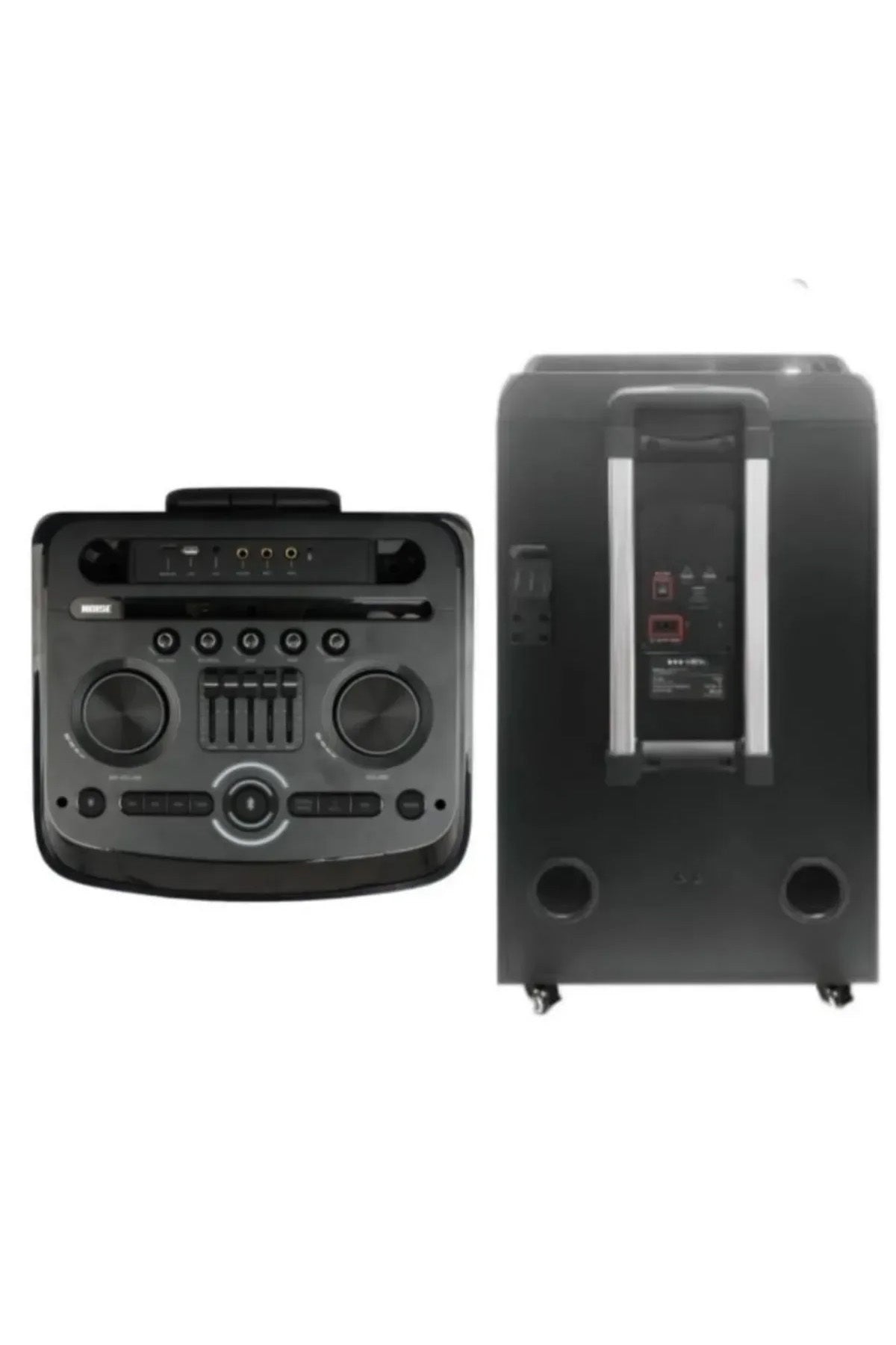 12"+1 Tweeter/Equalizer Profosyonel Bluetooth Hoparlör 60000WATTS Speaker Çift Mikrofonlu Derin Bass - Görsel 6