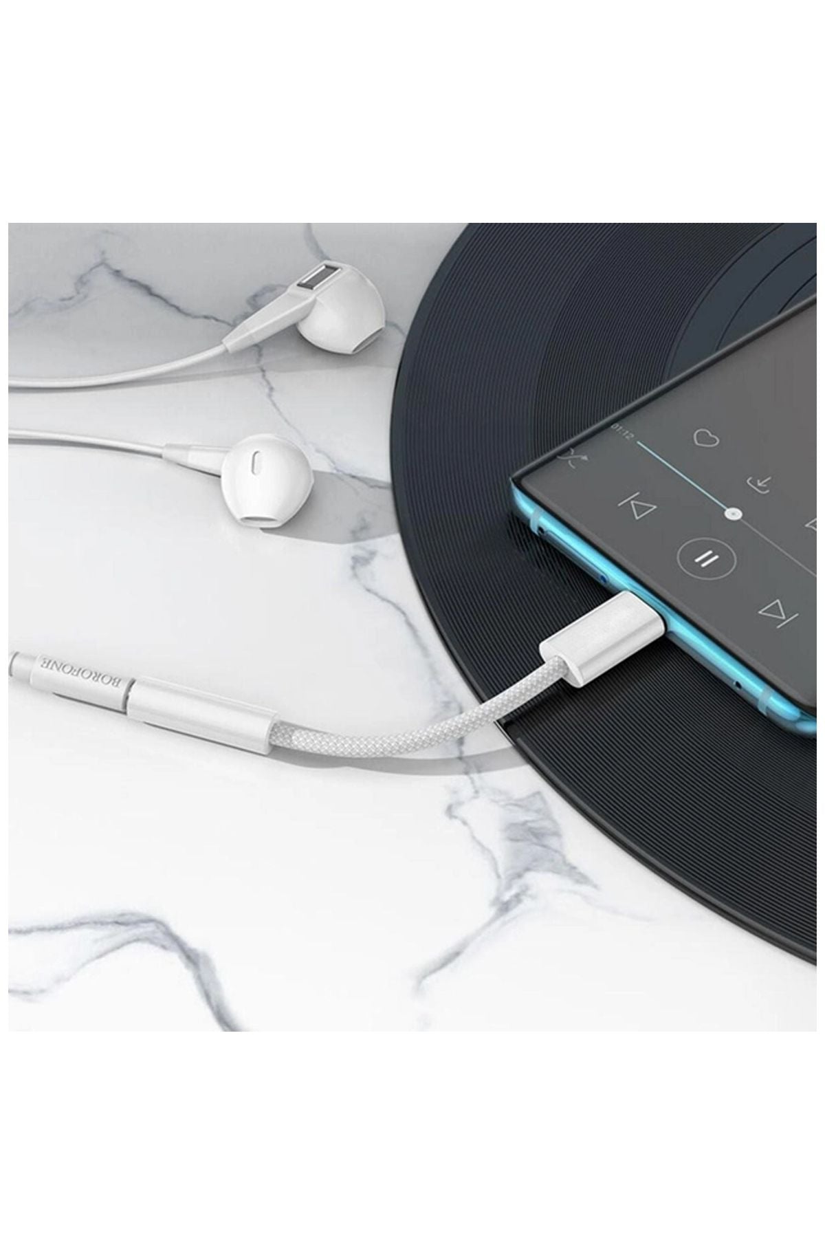 Samsung A33 A34 Uyumlu Kulaklık Girişi Dönüştürcü 3.5 Mm Type C Kulaklık Çevirici Adaptör - Görsel 3