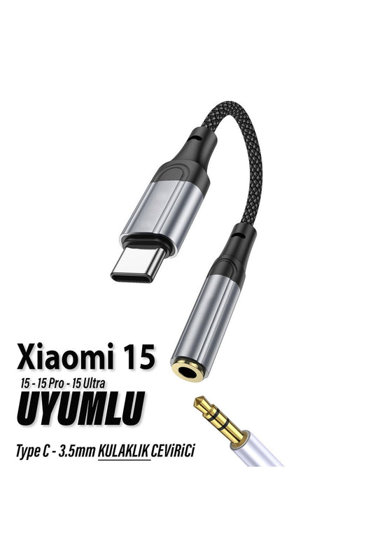 Xiaomi Mi 15 - 15 Ultra - 15 Pro Kulaklık Dönüştürcü Type C AUX Çevirici