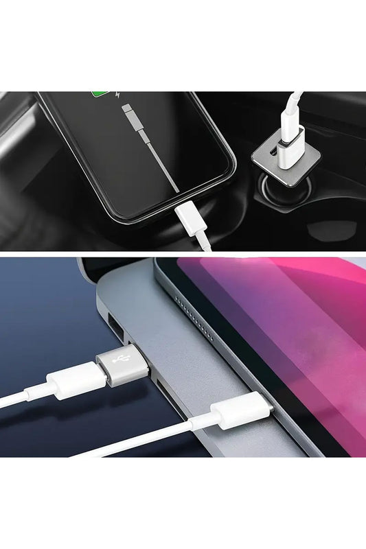 USB Type-C Çevirici OTG Veri Aktarıcı USB - Type C Dönüştürücü Mini Adaptör Type C Kablo Bağlama - Görsel 2
