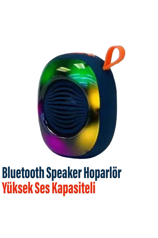 Kablosuz Bluetooth Hoparlör 5W RGB Led Işıklı Speaker Ses Bombası 1200 mAh Güçlü Ses Kalitesi