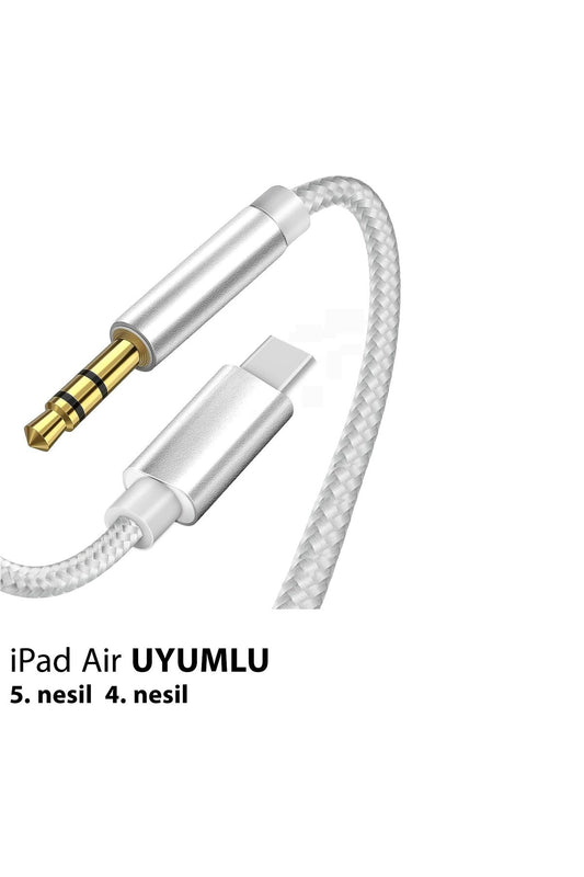 iPad Air 5. nesil 4. nesil uyumlu AUX Kablo Ses Dönüştürücüsü Hasır Type-C Çeviricisi