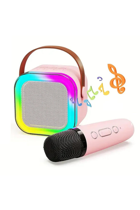 Mini Kablosuz Bluetooth Karaoke Hoparlör Kareoke Makinesi Çocuklar İçin Evde Karaoke Seti