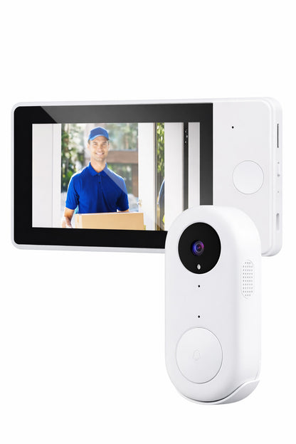 Kameralı Mikrofonlu Akıllı Kapı Zili Kablosuz Ekranlı Çift Yönlü İnterkom Ön Kapı Kamerası