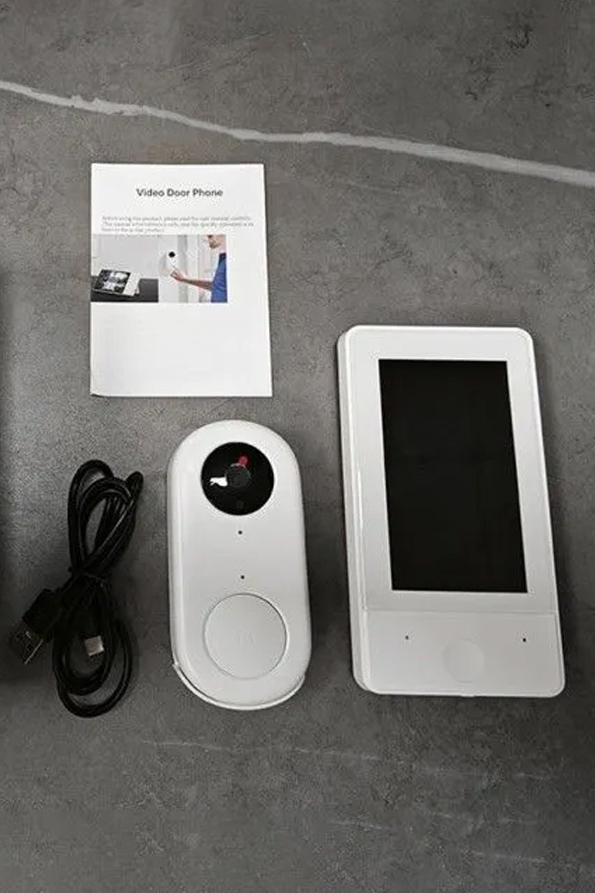 Kameralı Mikrofonlu Akıllı Kapı Zili Kablosuz Ekranlı Çift Yönlü İnterkom Ön Kapı Kamerası - Görsel 7