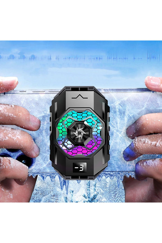 Gaming Telefon Sessiz Hava Soğutma Fan Derece Gösterge 2 Kademe Radyatör Sessiz Fan Telefon Soğutucu