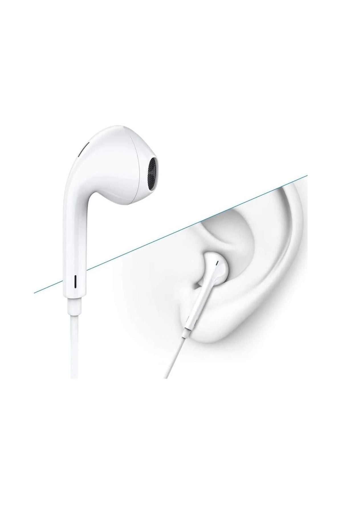 Tak Çalıştır iPhone 14 - 14 Pro - 14 Pro Max Kulaklık Kablolu Mikrofonlu iPhone 14 Lightning Girişi - Görsel 4