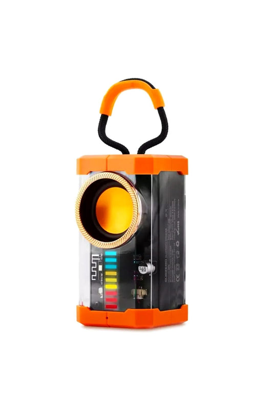 Yüksek Bas ve Tiz Kablosuz Bluetooth Hoparlör LED Işık Android Apple Uyumlu Taşınabilir Mini Speaker
