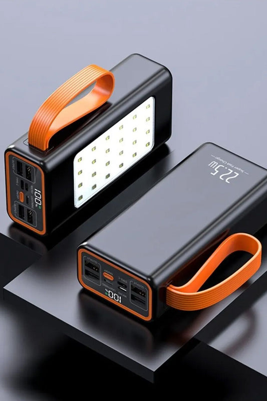 50000mAh Hızlı Şarj Powerbank 22.5W Askılı Powerbank Kamp Led Işıklı 4xUSB 1x Type-C/Lightning/Micro - Görsel 2
