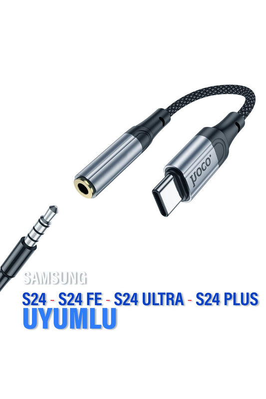 Samsung S24 - S24 FE - S24Ultra - S24Plus Typec Kulaklık Dönüştürücü Jack Aparat Çevirici Type-C 3.5mm