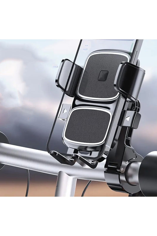 Motosiklet Bisiklet Scooter Telefon Tutucu 360 Derece Dönebilen Dikiz Ayna Tutucu Otomatik Kilitleme - Görsel 2