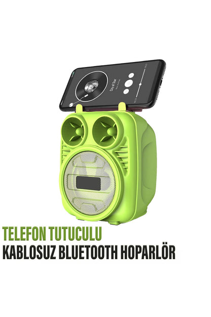 Kablosuz Bluetooth Hoparlör Speaker  Telefon Tutucu Rgb Hoparlör Renkli Işıklı Ses Bombası 5W