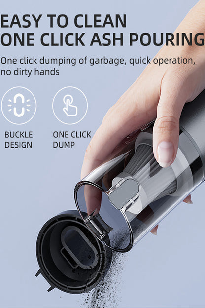 19000Pa Kablosuz Araç ve Ev İçi Şarjlı Süpürge Araba Süpürgesi Şarjlı El Süpürgesi 2600mAh - Görsel 3