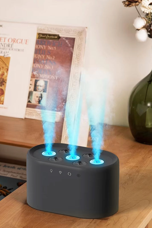 Ultrasonik Hava Nemlendirici 7 Renk Işıklı Aroma Difüzörü Dinamik Buhar Makinesi 1000 ml