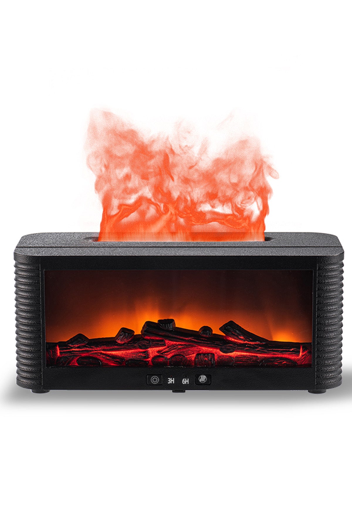 Ultrasonik Alev Efektli Şömine Görünümlü Hava Nemlendirici 3D Alev Aroma Difüzörü Buhar Makinesi - Görsel 6