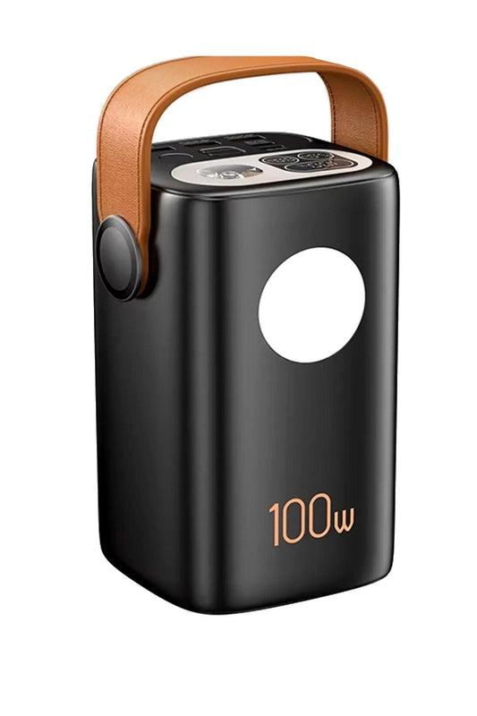 60.000 mAh Powerbank Hızlı Şarj PD 100W Taşıma Askılı Şarj İstasyonu Led Işıklı 3xUSB 2xType-C - Görsel 2