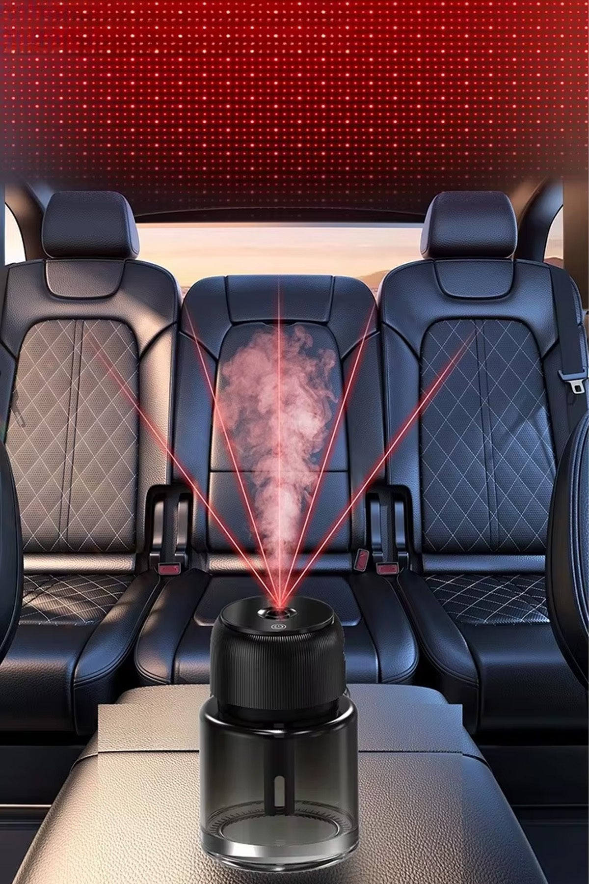 Otomatik Araç İçi Koku Difüzörü Hava Nemlendirici Buharlı Oda Spreyi Araba Koku Giderici Led Yıldız - Görsel 5