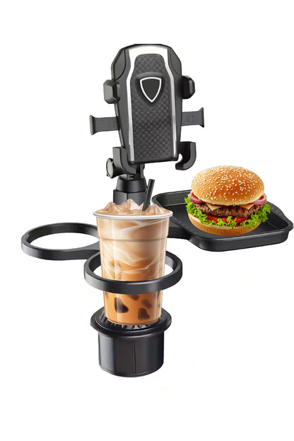 Araç İçi Bardak Tutucu ve Tepsi 3'ü1 Arada Telefon Tutucu İçecek Tutucusu Auto Oto Bardaklık