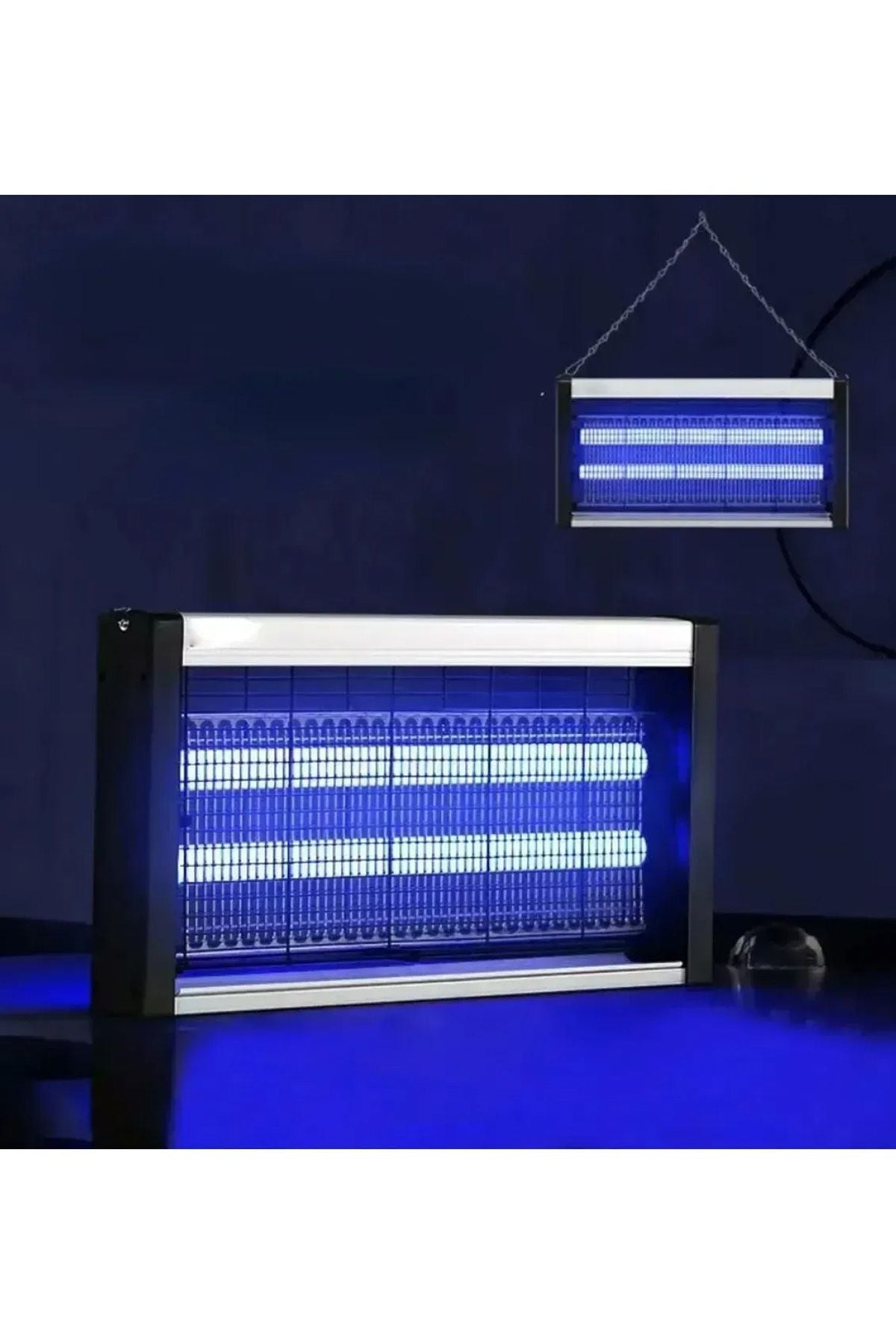 Elektrikli Uv Sivrisinek Yok Edici Sinek Öldürücü Mavi Işık 4W 2000V Iki Led Asılabilir Zincir Askı - Görsel 6
