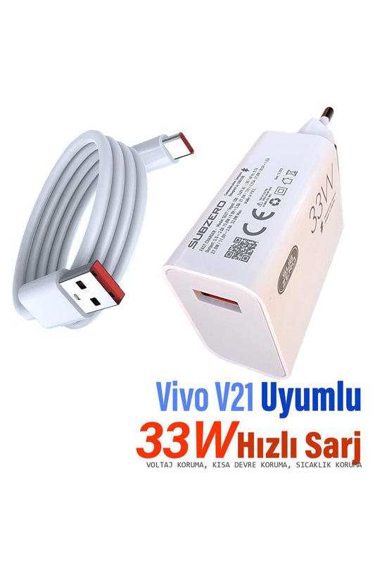 Vivo V21 Şarj Aleti 33W HIZLI Şarj ve 5A Kablosu
