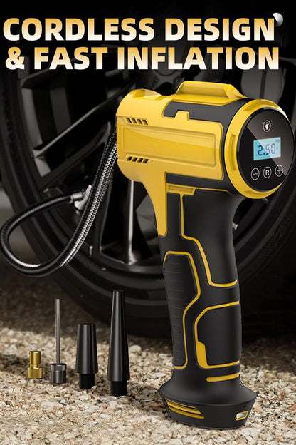 3600mAh Araç Akü Şarj Takviyeli Işıklı Hava Kompresörü Takviye Cihazı Lastik Şişirme Pompası 150PSI - Görsel 3
