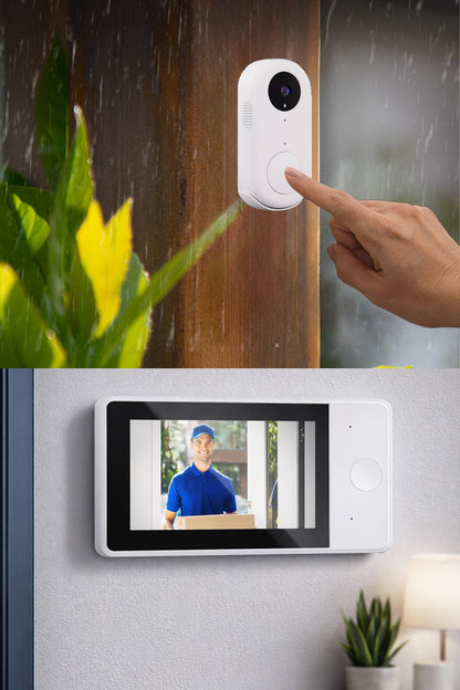 Kameralı Mikrofonlu Akıllı Kapı Zili Kablosuz Ekranlı Çift Yönlü İnterkom Ön Kapı Kamerası - Görsel 3