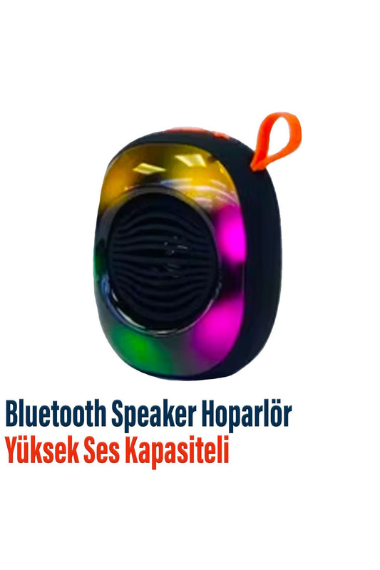 Kablosuz Bluetooth Hoparlör 5W RGB Led Işıklı Speaker Ses Bombası 1200 mAh Güçlü Ses Kalitesi