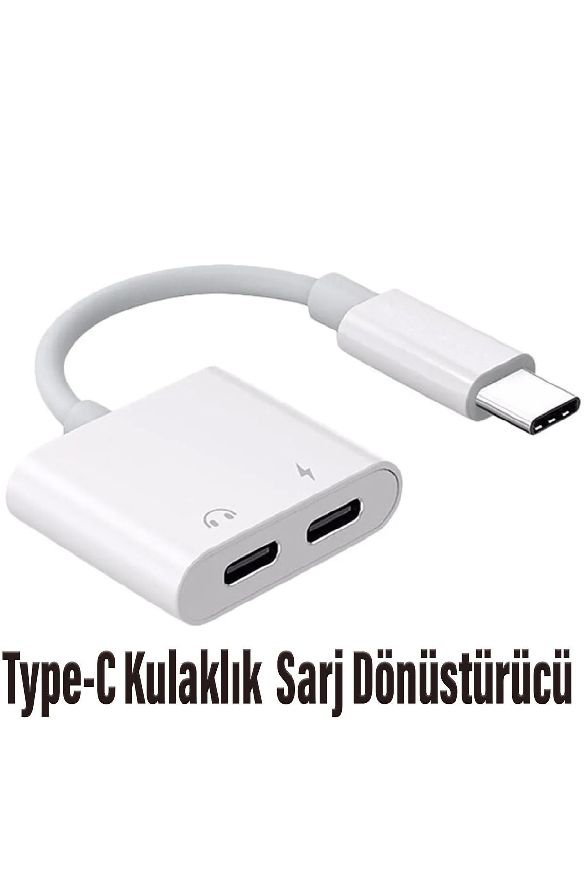 Usb-c To Type-c Kulaklık Ve Şarj Dönüştürücü Kablo Çevirici Usbc