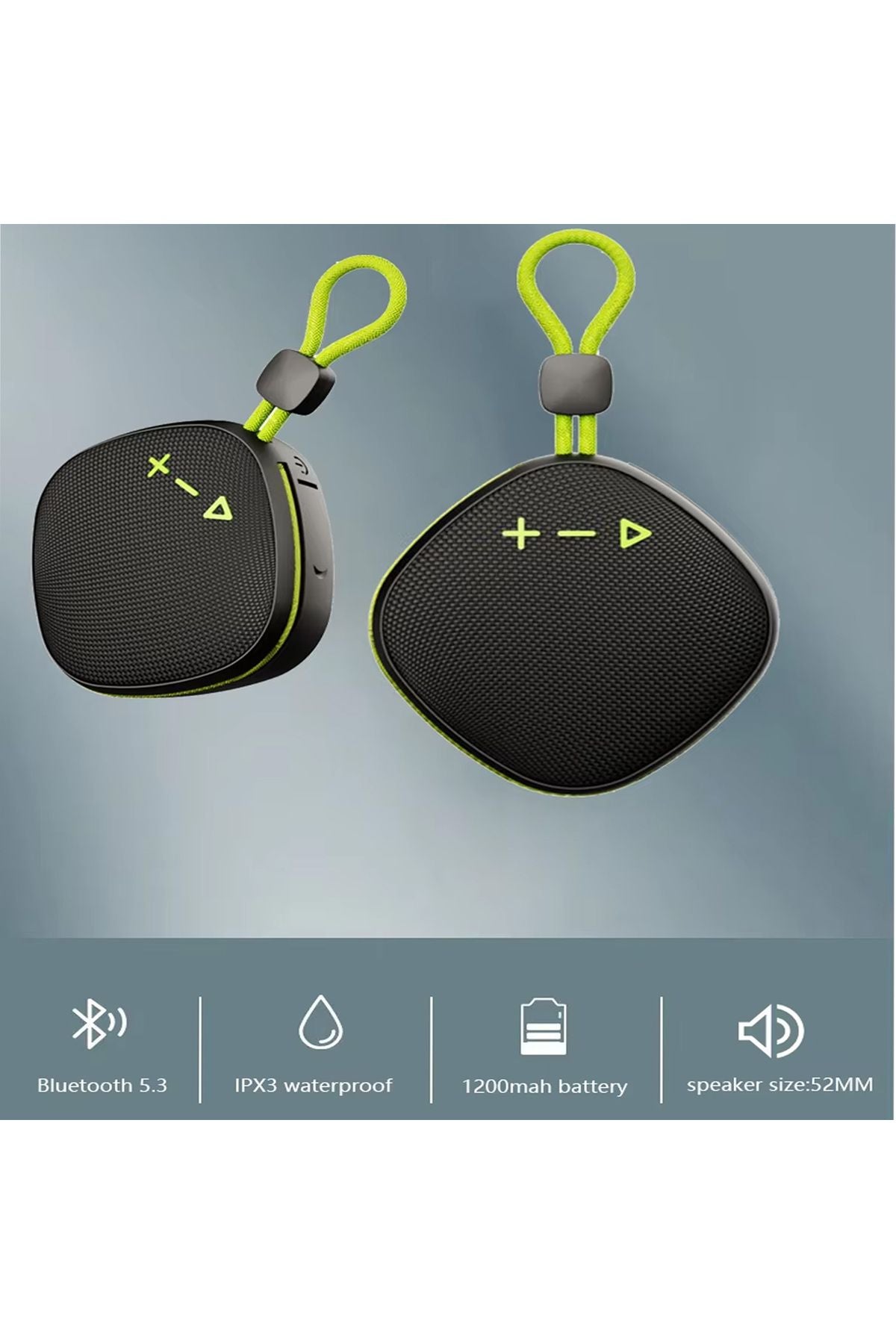 Yüksek Bass Bluetooth Hoparlör Ses Bombası TWS Çift Hoparlör Bağlantısı 1200 mAh Speaker - Görsel 6