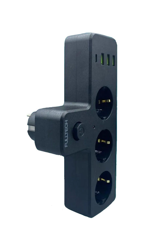 USB Type-C Priz Dönüştürücü Şarj Adaptörü Priz-3 USB-1 Type-C Girişli Çoklu Fiş Priz Çoklayıcı 2500W - Görsel 2